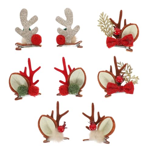 Toyvian 4 Paare Weihnachts Rentiergeweih Haarklammern Leicht Bequem Stabil Festliche Hirschgeweih Haarspangen Party Zubehör für Frauen Mädchen Toyvian 4 Paare Weihnachts Rentiergeweih Haarklammern Leicht Bequem Stabil Festliche Hirschgeweih Haarspangen Party Zubehör für Frauen Mädchen von Toyvian