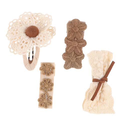 Toyvian 4 Stück Haarspangen für Mädchen Süße Kleiner Haarclips Schicke Haarschleifen Weichem Material für Kleinkinder Haaraccessoire für Babys von Toyvian