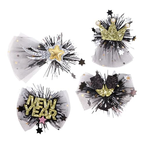 Toyvian 4stücke Neuer Haarschmuck Neujahrs-haarklammern Frühlingsfest Haarspangen Festliche Kopfbedeckung Für Karneval Und Partys Leicht Und Angenehm Zu Tragen Damen von Toyvian