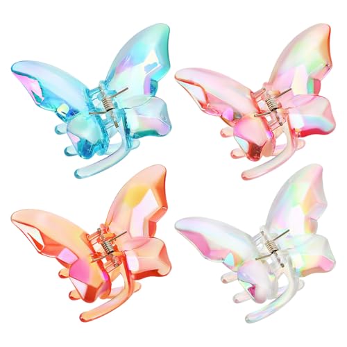 Toyvian 4stücke Teiliges Bunte Schmetterlings-haarspangen Rutschfeste Haarklammern Für Frauen Modische Haaraccessoires Zur Verschönerung Von Frisuren Langlebige Und Sichere Haarschmuck von Toyvian