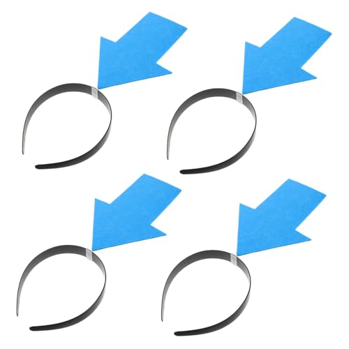 Toyvian 4 Stück lustiges Stirnband Party-Requisiten-Stirnband Ereignisfotozubehör Pfeilspitzen-Bopper Plastik Blau von Toyvian