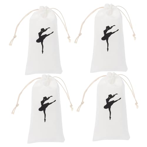 Toyvian 4stücke Ballettschuh-Taschen Mit Kordelzug Waschbar Für Damen Und Mädchen Zur Aufbewahrung Von Tanzschuhen Und Accessoires Aus Strapazierfähigem Canvas-Material von Toyvian