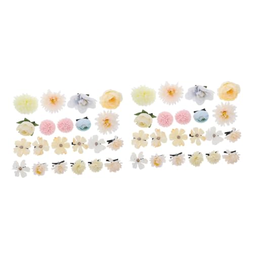 Toyvian 42 Stk Haarnadel Vintage-Haarschmuck Haarschmuck für die Hochzeit flower hair clips blumenhaarklammer Tiara Haarspangen Haarschmuck für Damen Haarspange für Kleinkinder Hanfu von Toyvian