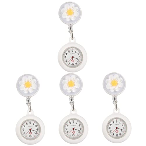Toyvian 4Pcs Krankenschwester Taschenuhr Teleskop Krankenschwester Student Form Weißes Glas von Toyvian