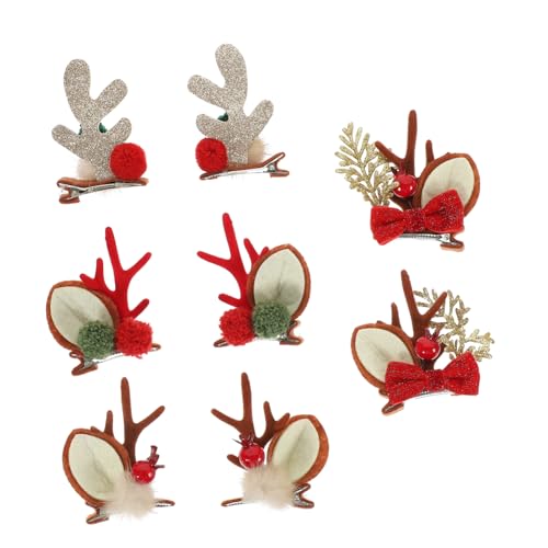 Toyvian 4paare Weihnachts- -haarclips Mit Süßen Geweihen Für Partys Und Festlichkeiten Niedliche Haaraccessoires Für Erwachsene Robust Und Leicht Für Festliche Anlässe von Toyvian