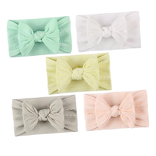 Toyvian 5st Säuglingshaarband Neugeborenes Schleifenhaarband Neugeborene Bowknot Kopfbedeckung Baby-blumen-haarband Requisiten Für Die Babyfotografie Baby-stirnband Binden Kleinkind Spitze von Toyvian