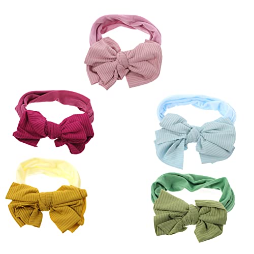 Toyvian 5st Stirnband Turbane Für Kleinkinder Grünes Kopftuch Haargummis Für Baby Kopf Wickel Kleine Haarbandanas Schleifen Für Geschenke Kleinkind Turban Elastisch Hut Neugeboren Nylon von Toyvian