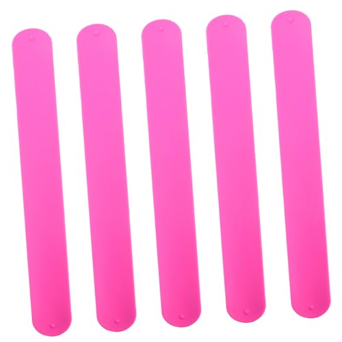 Toyvian 5 Stück Teiliges Silikon Schnapparmband Farbige Slap Wristbands Flexibles Armband für Jungen und Mädchen Party Mitgebsel und Festival Wristband Robust und Einfach zu Tragen von Toyvian