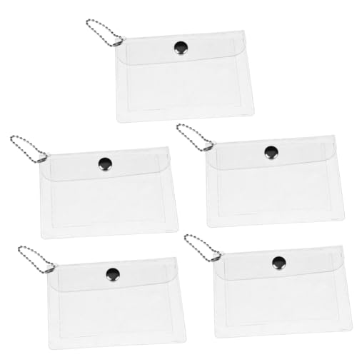 Toyvian 5 Stück Transparente wasserdichte Brieftasche Beutel ändern Kleiner Geldbeutel Schlüsselanhänger kleine geldbörse Outdoor-Münzbeutel Schlüsselbeutel Münzbaus Geldbörse süß PVC von Toyvian