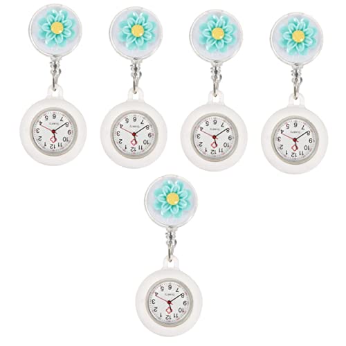 Toyvian 5stücke Watch Taschenuhr Mit Einziehbarem Clip Für Pflegekräfte Praktische Langlebige Und Zuverlässige Schwesternuhr Teeblauen Für Medizinischen Einsatz von Toyvian