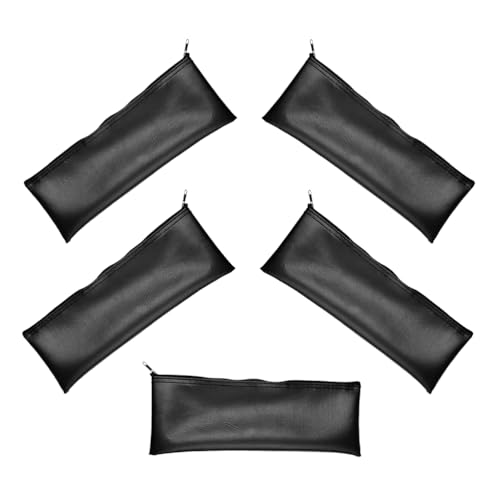 Toyvian 5-teilige Mikrofontaschen: Stilvolle Mikrofon-Tragetasche aus PU-Leder – Aufbewahrungstasche für drahtlose Mikrofone und kleine Gegenstände – tragbarer Organizer von Toyvian