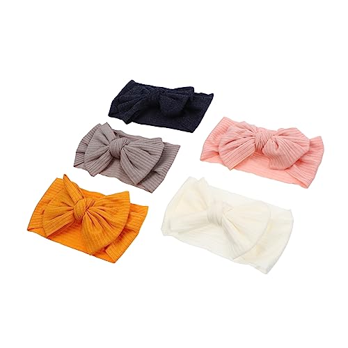 Toyvian 5stücke Mädchen Haarbänder Mit Schleife Weiche Und Elastische Haarschmuck-accessoires Für Kleinkinder Verschiedenen Farben Für Fotos Zur Babyparty von Toyvian