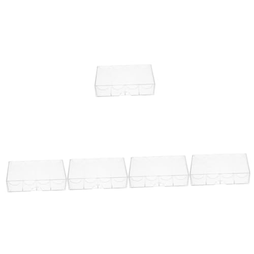 Toyvian 5stücke Klarer Poker Chip Container Und Praktische Aufbewahrungsbox Für Poker Chips Und Karten Transparente Mehrzweck-Organizer Mit Fächern Für Und von Toyvian