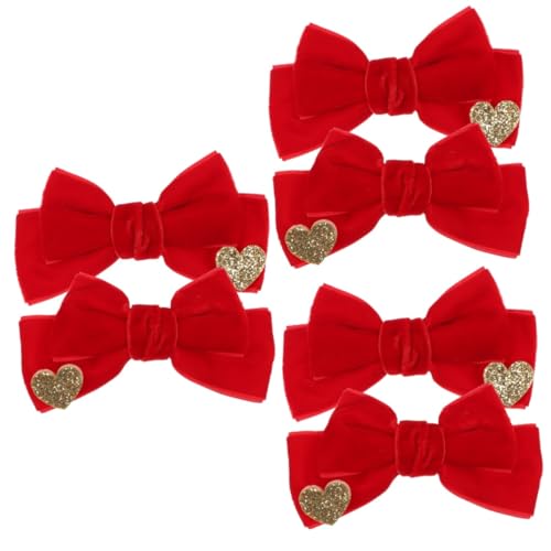 Toyvian 6 Stk Haarspange aus Samt Haarspangen für Kinder Mädchen Babyhaar Haarklammer Tiara Schleifen für die Haare Baby-Haarschleifen Krawatte Kopfbedeckung Seitenclip Haarnadel Kleinkind von Toyvian