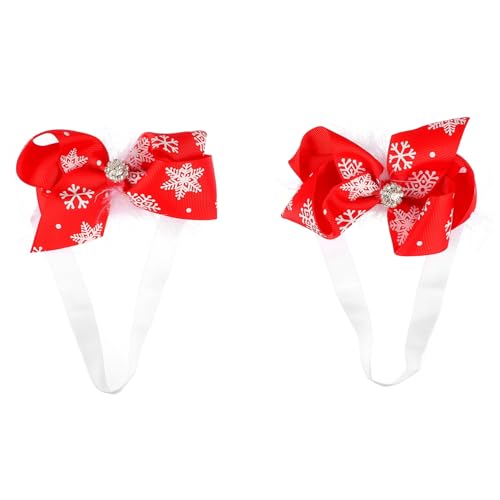 Toyvian 6 Stk Stirnband Weihnachtliches Bowknot-haarband Baby-stirnbänder Mit Schleifen Elastischer Haarwickel Für Kleinkinder Kinder Haarschleife Neugeboren Süss Gewindeband Haarteil von Toyvian