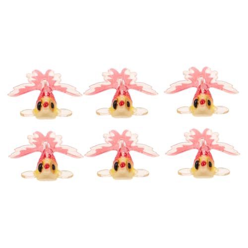 Toyvian 6 Stück Bunte Goldfisch Anhänger Resin Charms für DIY Schmuckherstellung Niedliche Tiermotive für Ohrringe Halsketten Armbänder Basteln und Kreative Schmuckprojekte von Toyvian