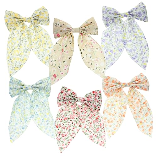 Toyvian 6stücke Teiliges Große Haarspangen Für Mädchen Und Frauen Bunte Schleifen-haarclips Für Elegante Frisuren Und Besondere Anlässe von Toyvian