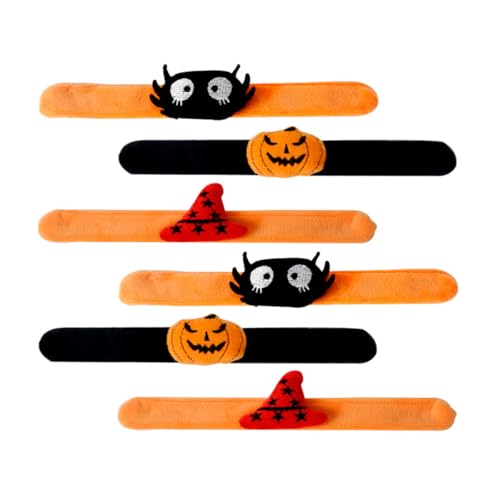 Toyvian 6 Stück Halloween Schnapparmbänder Kürbis Hexe und Spinne Sicheres Material für Erwachsene für Halloween Partys Toyvian 6 Stück Halloween Schnapparmbänder Kürbis Hexe und Spinne Sicheres Material für Erwachsene für Halloween Partys von Toyvian