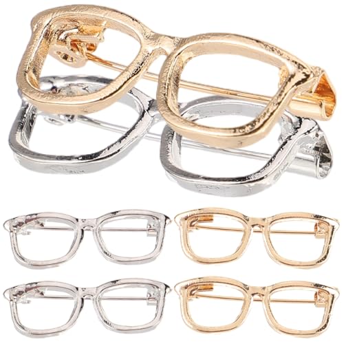 Toyvian 6 Stück Legierung Brillen Broschen Kreative Brillen Schmuck Anstecknadel Frauen Kleid Zubehör Abschlusskleid Brosche Souvenir von Toyvian