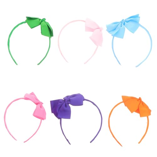 Toyvian 6 Stück Mädchen-stirnbänder Kleinkind-stirnband Mit Schleife Funkelnder Haarschmuck Mit Schleife Perfekt Für Prinzessinnenkleider von Toyvian