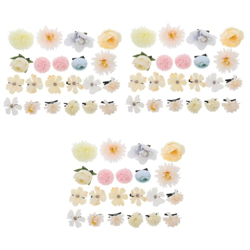 Toyvian 63 Stk Haarnadel flower hair clips blumenhaarklammer Haarblumen französische haarspangen haarschmuck Tiara Seidenblumen-Haarspange Blumenhaarspangen für Frauen die Blumen von Toyvian