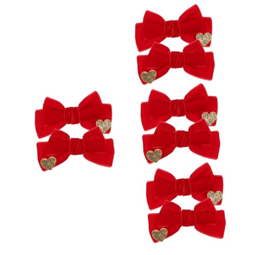 Toyvian 8 Stk Haarspange aus Samt Haarschmuck für Kinder Haarschleife Haarspangen Haarnadel Tiara Kleinkind verbeugt sich Mädchen verbeugen sich Herbst und Winter Krawatte Seitenclip Baby von Toyvian