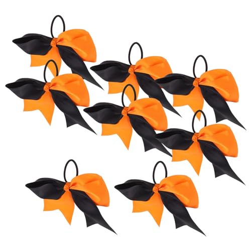 Toyvian 8stücke Cheerleader-schleifen Für Mädchen Elastische Haar Bögen Haargummis Mit Schleife Für Cheerleader-sport Und Täglichen Gebrauch von Toyvian