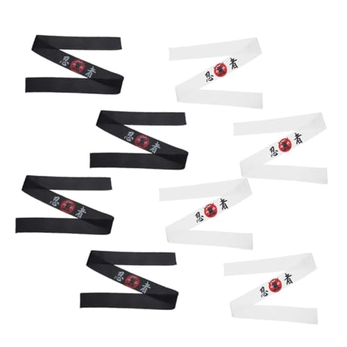 Toyvian 8 Stück Teiliges Japanisches Stirnband mit Ninja für und Kampfkunst Hachimaki Karate Stirnband Vielseitige Kopfbedeckung für Cosplay und Events von Toyvian