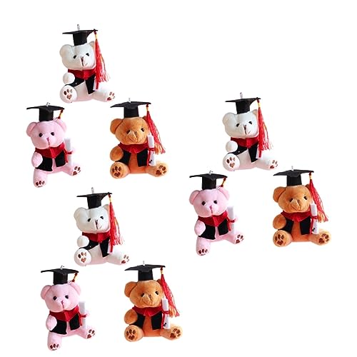 Toyvian 9 STK Dr. Bärenpuppe Plüschbär Kawaii Geldbörse Süße Geldbörsen Für Teenager-mädchen Kawaii-geldbörse Uwu Ausgestopfter Bär Schlüsselanhänger Pinguin Tasche Tier Pp Baumwolle von Toyvian