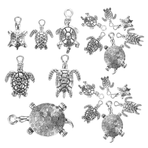 Toyvian 90stücke Schildkröten-anhänger Zum Selbermachen Schmuckherstellung Anhänger Schlüsselanhänger-dekoration Baumelnder Meeresschildkröte Statue von Toyvian