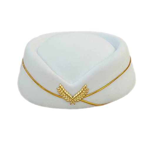 Toyvian Airline Stewardess Hut Damen: Elegantes Cosplay-zubehör Bühnenaufführungen Passform Beiger Farbton Universelle Für Kostümpartys von Toyvian