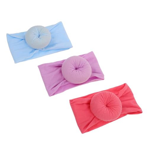 Toyvian 3stücke Stirnband Für Mädchen Weicher Donut Nylon-haarband Bequemes Stirnband Accessoire Für Junge Mädchen Kopfbedeckung Für Dekoration Für Junge Einfacher Wickel Kopfband von Toyvian