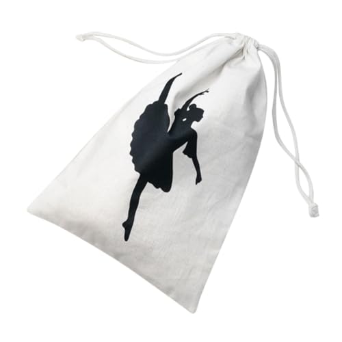 Toyvian Ballettschuh Aufbewahrungstasche mit Kordelzug Bequeme Tanzschuh Tragetasche für Ballett Tänzer Mädchen Vielseitiger Schuhbeutel mit Ballet Motiv und Einfachem Verschluss von Toyvian