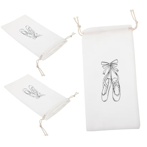 Toyvian 3stücke Ballettschuhtasche Mit Kordelzug Für Damen Und Mädchen Tanzschuh-Aufbewahrungstasche Mit Großem Stauraum Für Tanzschuhe Und Kleine Gegenstände Tragbare Balletttasche von Toyvian