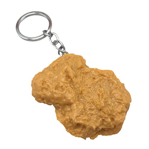 Toyvian Chicken Nugget Keychain Chicken Wing Ornament Metall Schlüsselbund Metall Schlüsselanhänger Geldbörse Charms Anhänger Chicken Nuggets Anhänger Lebensmittelbeutel Anhänger von Toyvian