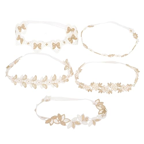 Toyvian 5 Stücke Baby Mädchen Geburtstag Stirnband Infant Ersten Geburtstag Krone Spitze Bestickt Modische Party Hut Hervorragende Verarbeitung von Toyvian