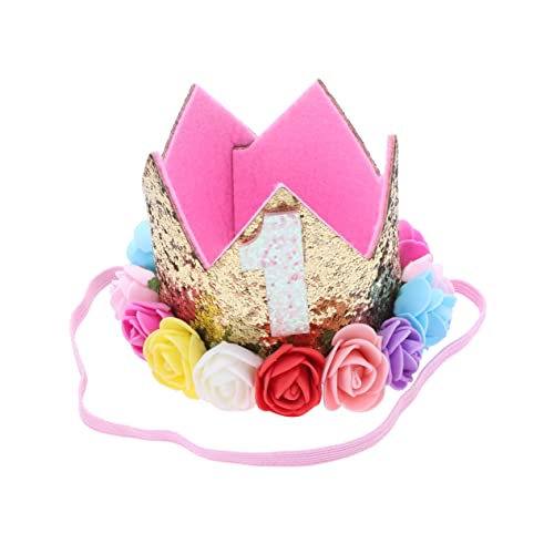 Toyvian 1. Geburtstagskrone Baby Prinzessin Tiara Baby-prinzessin Tiara Kinder Ersten Geburtstag Hut Prinzessin Geburtstagshut Mädchen Europäisch Und Amerikanisch Geburtstagsgeschenk von Toyvian