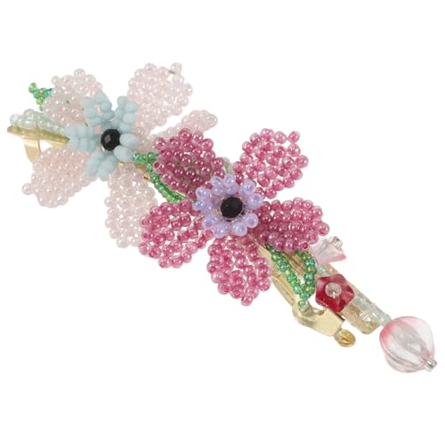 Toyvian Frühlingsblumen-Haarspangen: Bunte Druckknopfspangen mit Glasperlen – Blumen-Haarschmuck für Frauen und Teenager – unverzichtbar für Hochzeiten und Partys von Toyvian