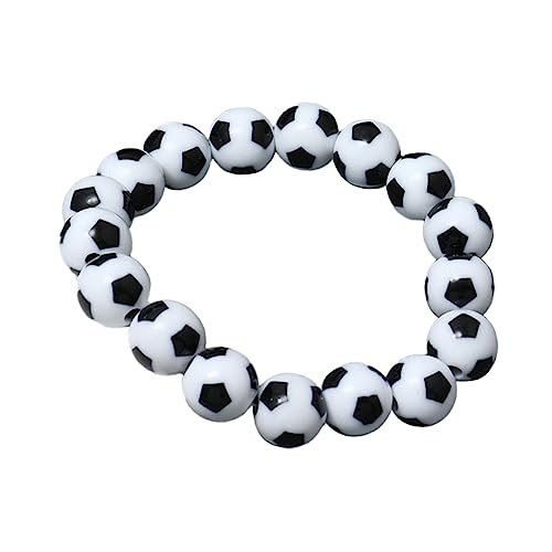 Toyvian Fußball-form-perlen-armband Für Männer Minimalistischer Stil Hand Dekor Fußball-liebhaber Mode Kleidung Zubehör von Toyvian