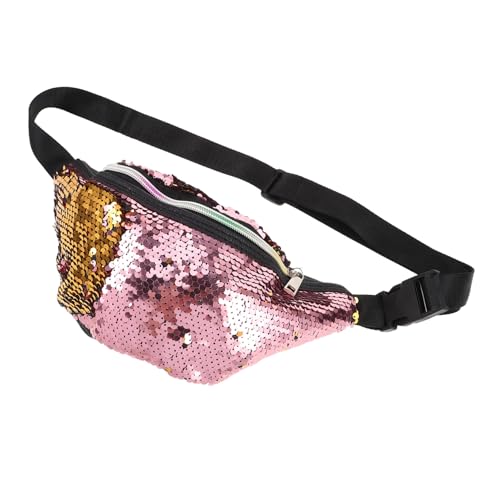 Toyvian Gürteltasche mit Pailletten in Meerjungfrau- – Glänzende Bauchtasche für Damen Verstellbare Umhängetasche Süße Tasche Modisch und Funktional von Toyvian
