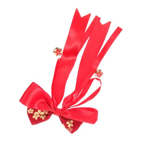 Toyvian Hanfu Haargummi mit Schleifenband und Glocke Elastisches Haargummi für Damen und Mädchen Traditioneller Haarseil Festliches Haaraccessoire für Alltag Party und Feiertage von Toyvian