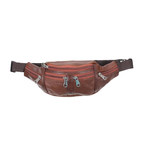 Toyvian Herren Gürteltasche Sport-gürteltasche Bauchtasche Zelle Laufen Männliche Cross -lod -Taschen Für Männer Denim Beutel Weiß Kreuzen Hüfttasche Für Kleinigkeiten Fanny Brown Pu von Toyvian