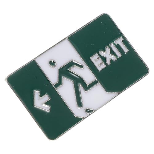 Toyvian Fashion Statement Feuerausgang Halten Zeichen Pin Emaille Nachtlicht Clip Für Kleidung Und Hüte von Toyvian