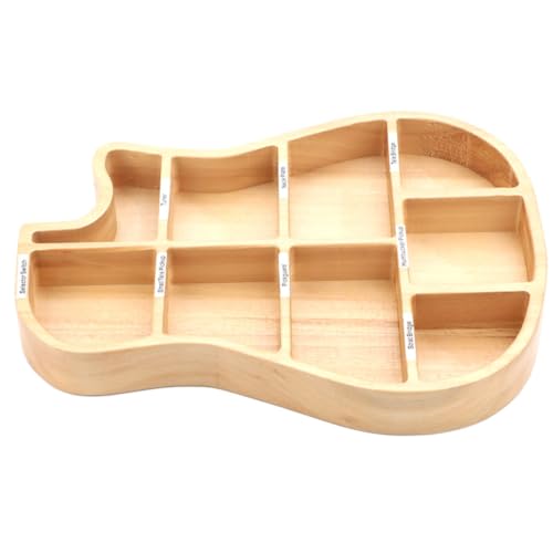 Toyvian Gitarrenzubehör Kasten Kleine Organizer Für Holzpicks Ukelele-pickbox Holzpickelsammler Individueller Koffer Für Pick-Halter Plektrumkoffer Plektrenhalter Sache Hölzern Gitarre von Toyvian