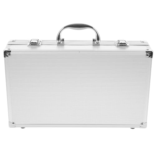 Toyvian Kasten Mikrofonschutzbox Mikrofon-Aufbewahrungskoffer mit Griff Mikrofonhalter Organizer zum Tragen von Mikrofonen Mikrofon Zubehör Mikrofon-Tragehalter Aluminiumlegierung von Toyvian