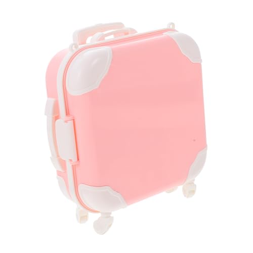 Toyvian Kasten Simulations Wagen Koffer Kleines Hausgerät Türdekoration Miniaturpuppen Mini-gepäck Mini-koffertasche Miniaturgehäuse Mini- Kind Draussen Haushaltsprodukte Plastik Rosa von Toyvian