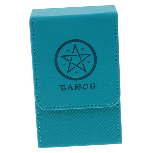 Toyvian Kasten Tarot-Karten-Box Tarotkarten PU Leder Kartenbox Tarotkarten-Organizer Spiel-Tarot-Deck-Halter Tarotkarten-Sammeletui PU-Pokerhalter Tarotkartenetui Flanell von Toyvian