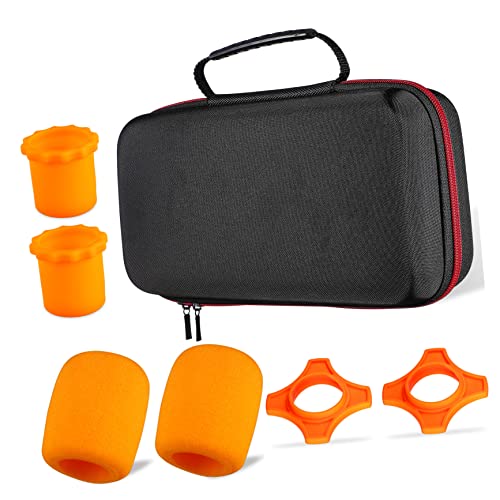 Toyvian Kasten tragbare mikrofontasche Mikrofon-Pop-Filter gepolstertes Etui mit Schwamm Handmikrofon Tasche Mikrofon Aufbewahrungsbox Reißverschlussbeutel-Organizer kabelloses Mikrofon von Toyvian