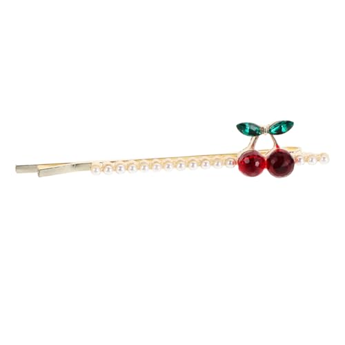 Toyvian Modische Simulation Kirsche Haar Clip Schmuck Für Frauen Metall Haar Clip Stilvolle Seite Haarspange von Toyvian