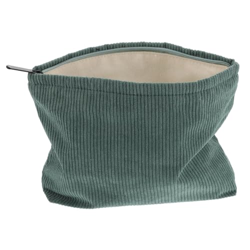 Toyvian Kosmetiktasche Aus Cord Kleine Make-up-Tasche Mit Reißverschluss Tragbare Kulturtasche Für Damen Geeignet Für Lippenstifte Münzen Und Telefon von Toyvian